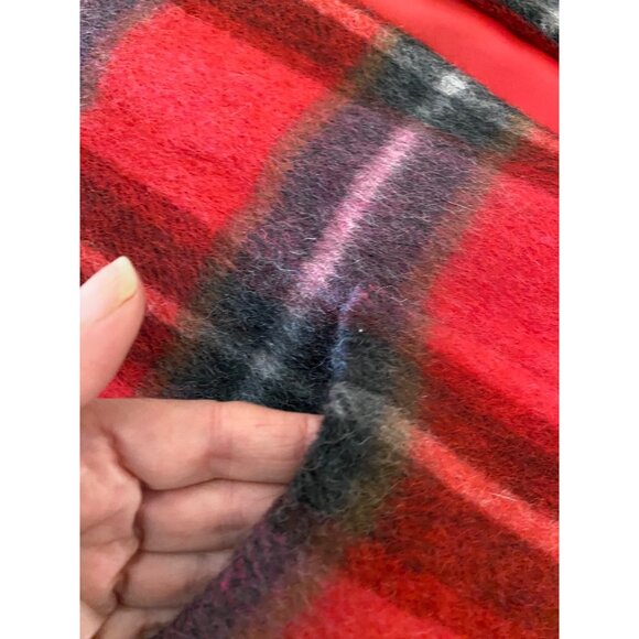 NWT Red Plaid Wool & Mohair Jacket Blazer By Cross Country Fashions Size 14 - Picture 5 of 10